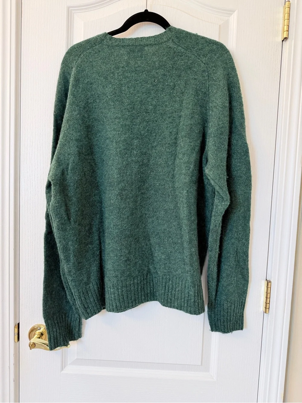 J.Crew Knit for J.Crew 100% Wool Green Crewneck Sweater Men’s Approx Large Ky